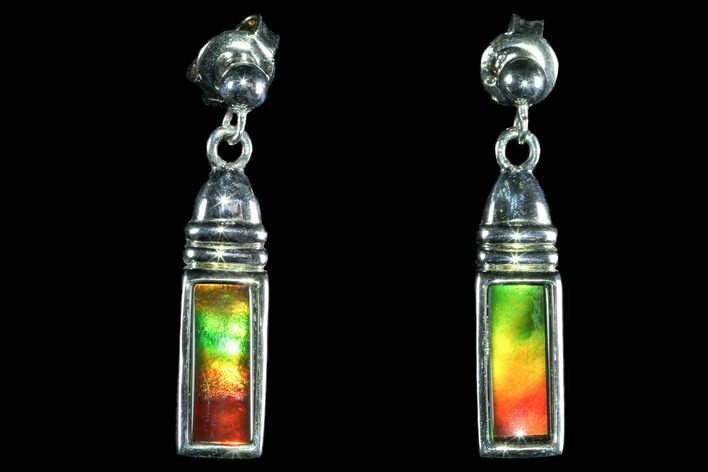 Gorgeous Ammolite Earrings with Sterling Silver #143584